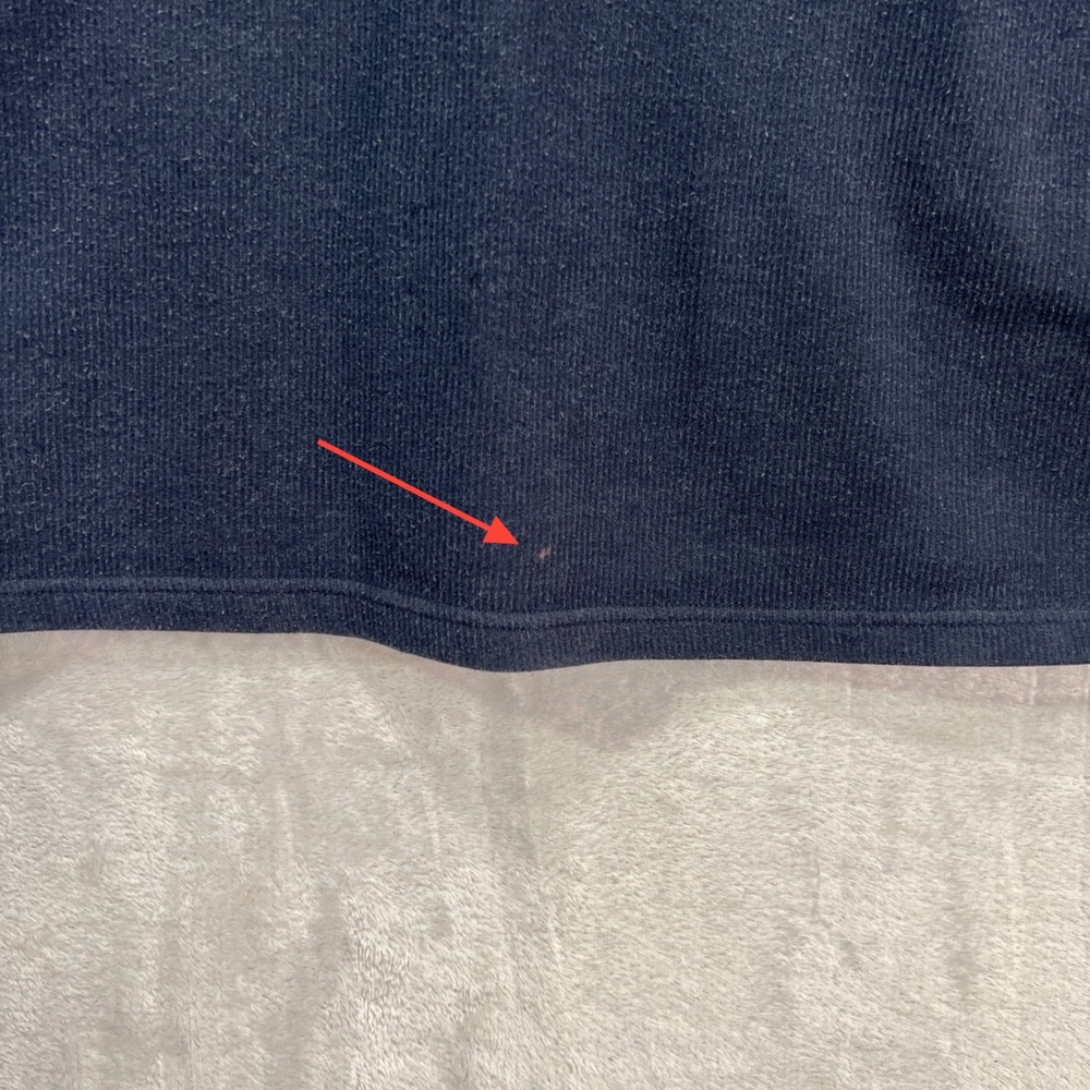 VTG Alpine Design Mens Quarter Zip Pullover Sweater Navy Blue Size Large 90s Y2K - Picture 5 of 10